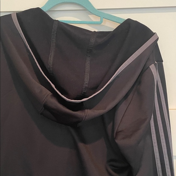 Adidas Black Hoodie with Gray Stripes women - Picture 6 of 8